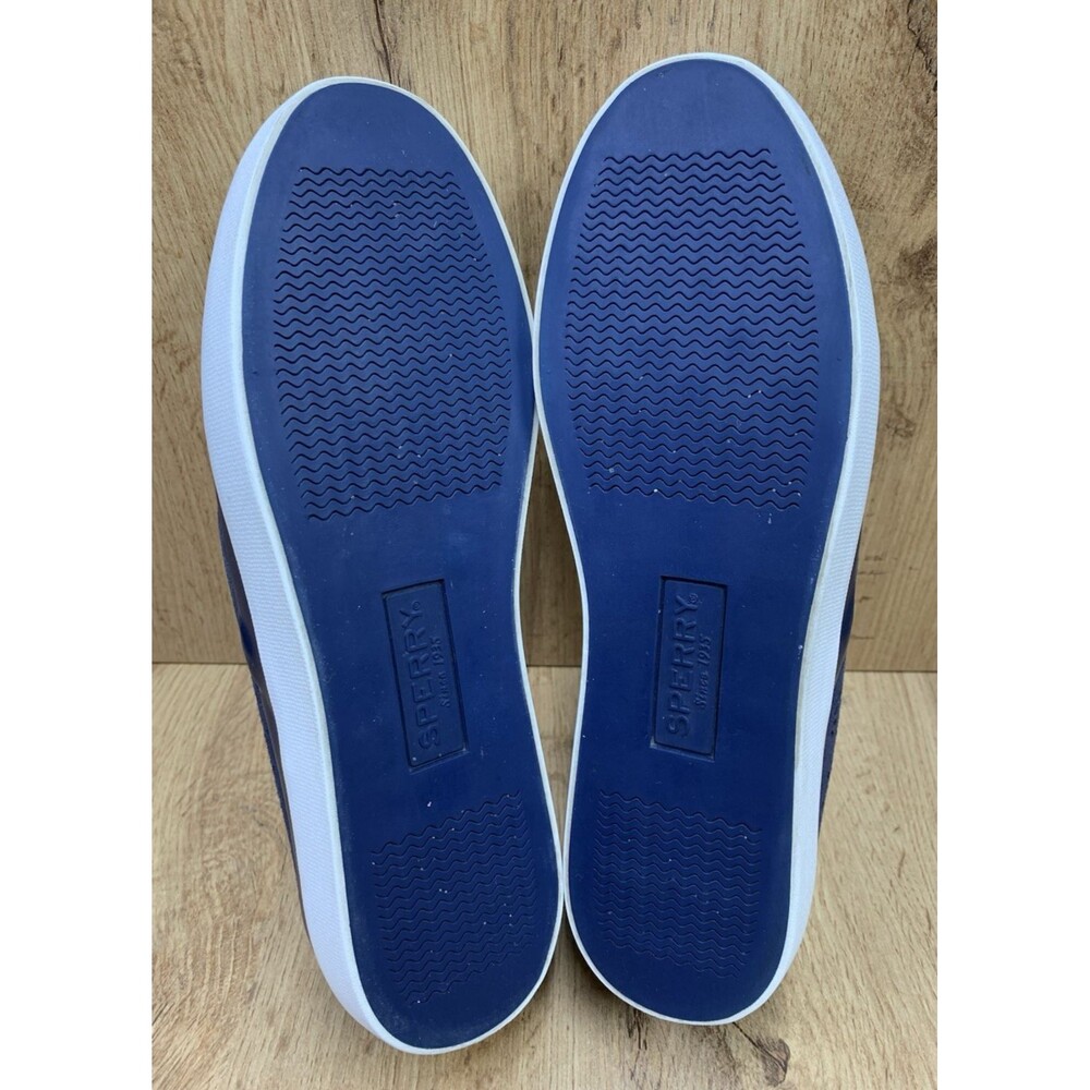 Sperry Slip On Shoes Womens 9 M  Navy Perforated Memory Foam Casual Flats - Picture 5 of 12